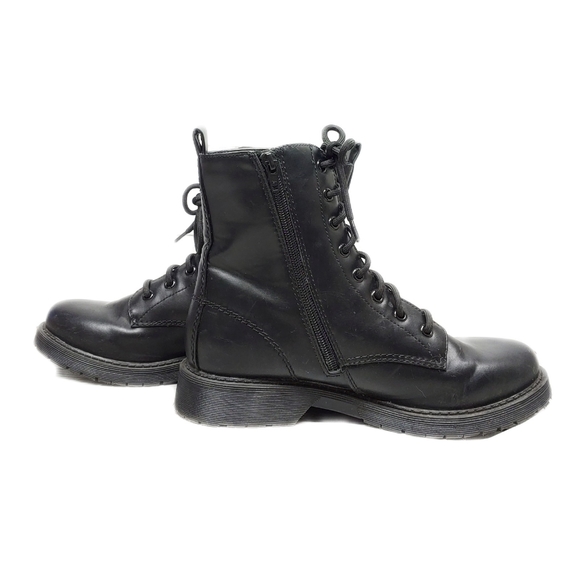 **SOLD**Time & Tru Black Womens 9 Faux Leather Combat Moto Boots - Picture 5 of 8
